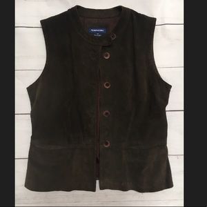 Dark Green My Weekend Clothes Button Up Vest